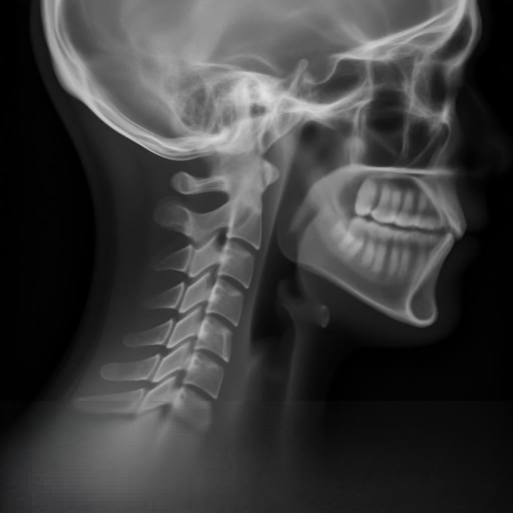 Radiografia lateral de columna cevical